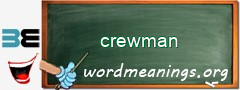 WordMeaning blackboard for crewman